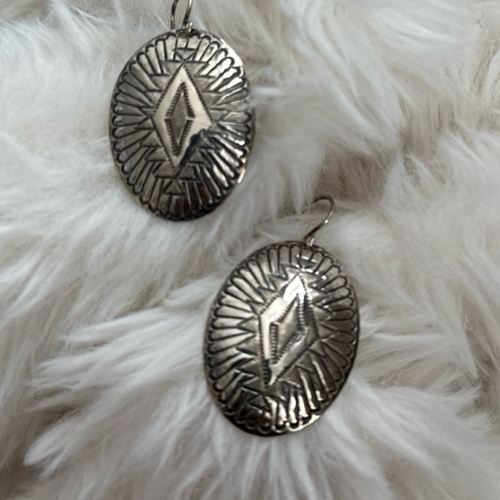 Sterling silver stamped Earrings